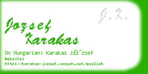 jozsef karakas business card